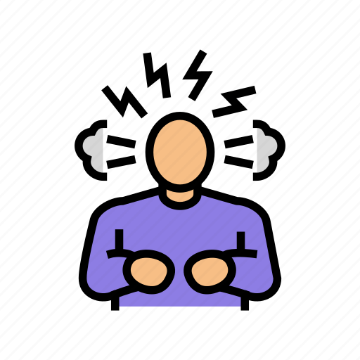 Irritability, depression, anxiety, insomnia, person, chronic icon - Download on Iconfinder
