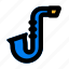 saxophone, music, instrument, blow 