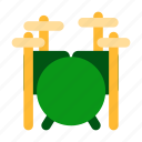 drum, set, instrument, percussion