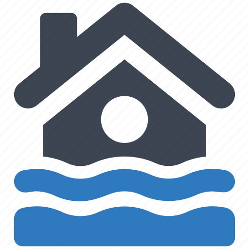 Flood, home, house, coverage, insurance icon - Download on Iconfinder