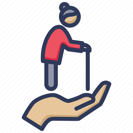 Insurance, life insurance, old woman, protection, safe, safety icon - Download on Iconfinder