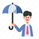 umbrella, weather, protection, parasol, rain, handle, rainy