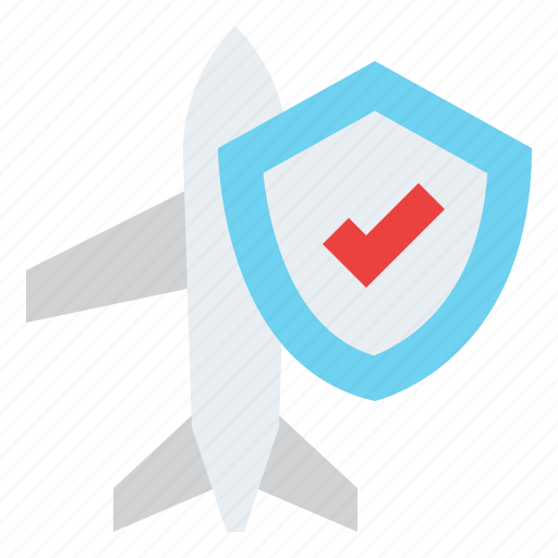 Airplane, insurance, shield, protection icon - Download on Iconfinder
