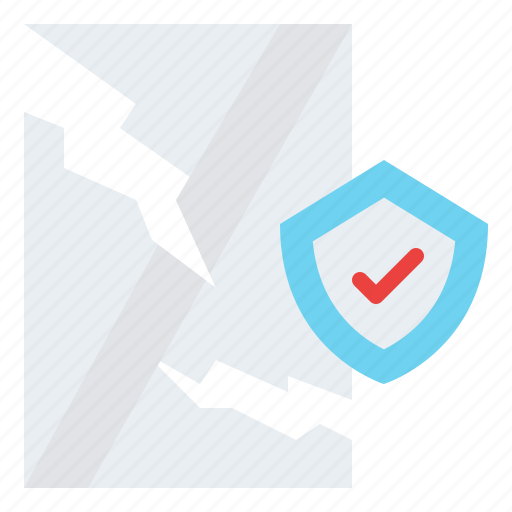 Broken, glass, insurance, shield, protection icon - Download on Iconfinder
