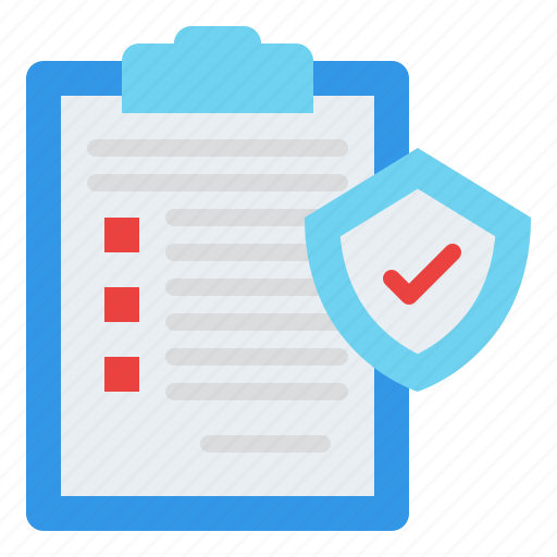 Clipboard, document, shield, insurance icon - Download on Iconfinder