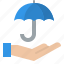 hand, hold, umbrella 