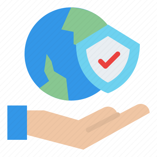 Hand, world, shield, protection, insurance icon - Download on Iconfinder