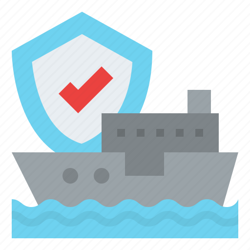 Marine, logistic, transportation, shield icon - Download on Iconfinder