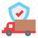 truck, logistic, transportation, shield