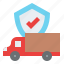 truck, logistic, transportation, shield 