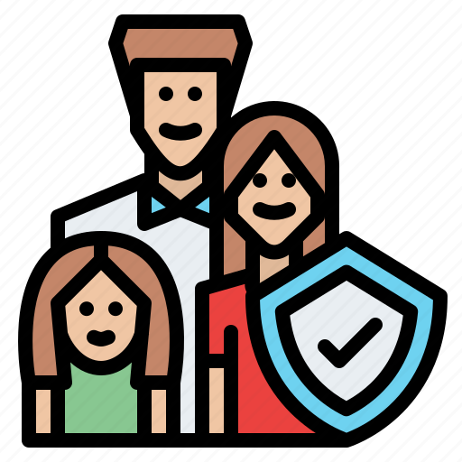 Family, shield, insurance, protection icon - Download on Iconfinder