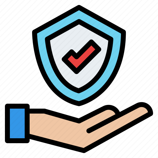 Hand, insurance, shield, protection icon - Download on Iconfinder