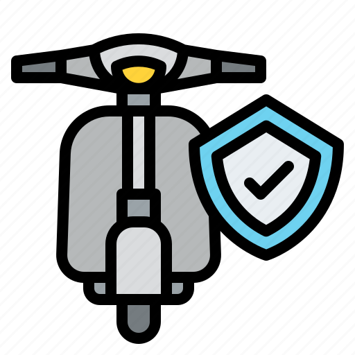 Motorbike, shield, insurance, protection icon - Download on Iconfinder