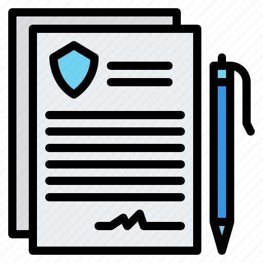 Policy, document, insurance, signature icon - Download on Iconfinder