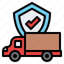 truck, logistic, transportation, shield