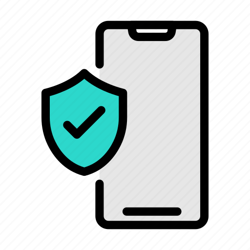 Mobile, secure, shield, phone, safety icon - Download on Iconfinder