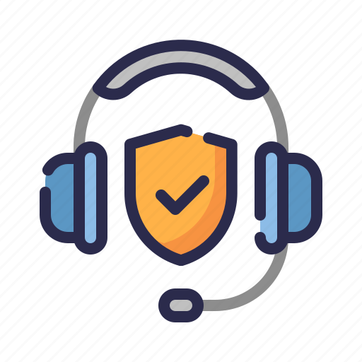 Call center, guard, headphone, insurance, protection, shield, support icon - Download on Iconfinder