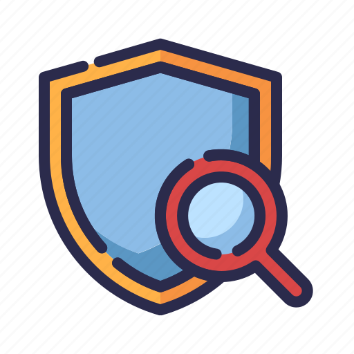 Browsing, guard, insurance, magnifier, protection, search insurance, shield icon - Download on Iconfinder