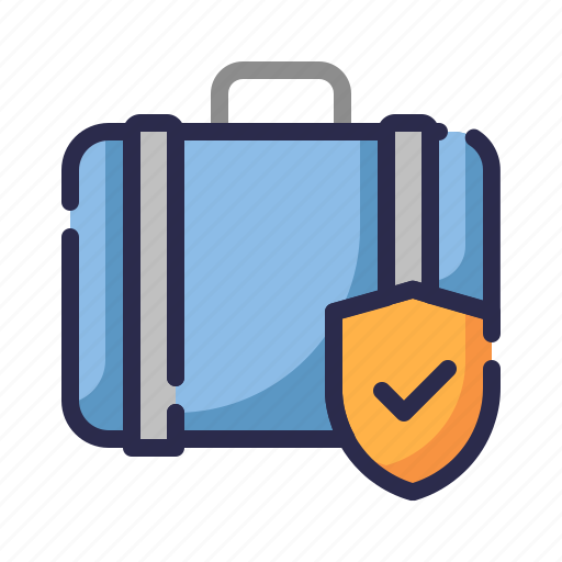 Baggage insurance, flight insurance, guard, insurance, protection, shield, travel insurance icon - Download on Iconfinder