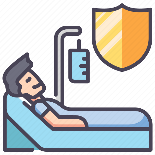 Bed, care, hospital, insurance, medical, patient, safety icon - Download on Iconfinder