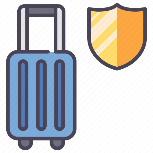 Insurance, safety, security, suitcase, travel, trip, vacation icon - Download on Iconfinder