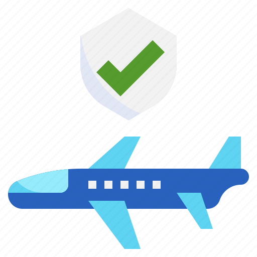 Airplane, insurance, shield, protected, safety, protection, security icon - Download on Iconfinder