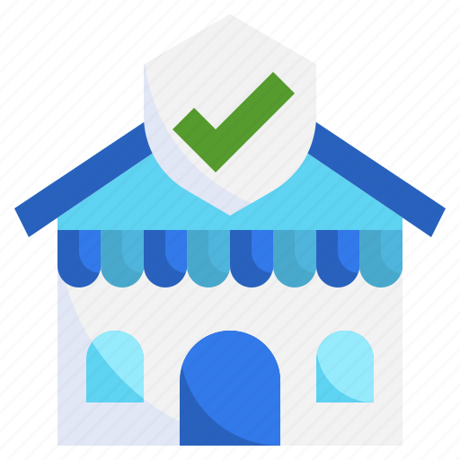 Shop, insurancee, insurance, shield, protected, safety, protection icon - Download on Iconfinder