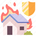 accident, damage, fire, house, insurance, protect, safety