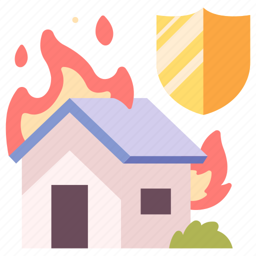 Accident, damage, fire, house, insurance, protect, safety icon - Download on Iconfinder
