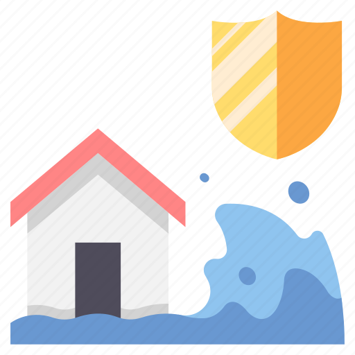 Damage, disaster, flood, house, insurance, nature, safety icon - Download on Iconfinder
