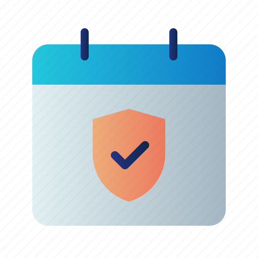 Calendar, date, guard, insurance, protection, shield, time icon - Download on Iconfinder