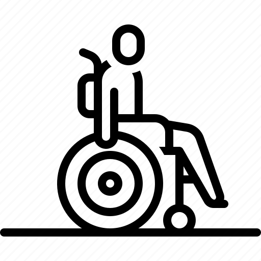 Disability, paralyze, patient, handicapped, wheelchair, dysfunction, deformed icon - Download on Iconfinder