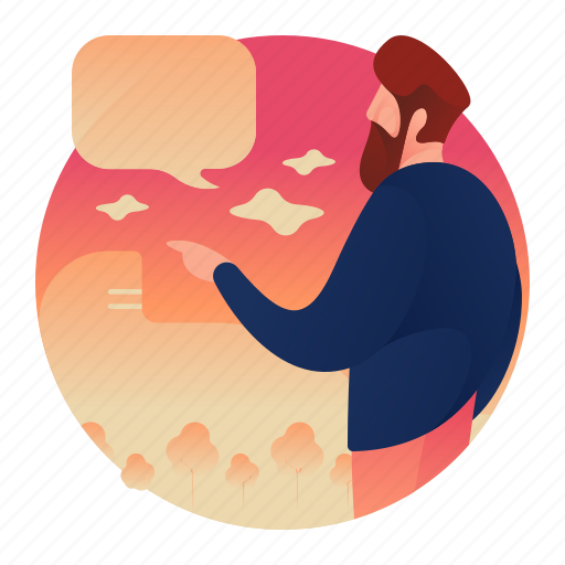 Chat, man, message, reply, text icon - Download on Iconfinder