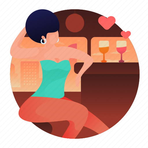 Bar, beverage, date, drink, woman icon - Download on Iconfinder