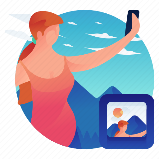 Image, people, phone, selfie, woman icon - Download on Iconfinder