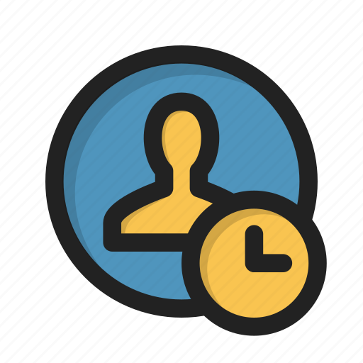 Clock, login, profile, sign, time, user icon - Download on Iconfinder
