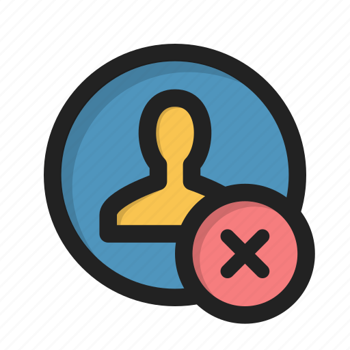 Close, cross, delete, error, person, profile, user icon - Download on Iconfinder