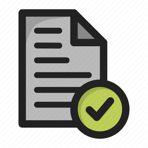 Accept, create, document, file, paper, tick, yes icon - Download on Iconfinder