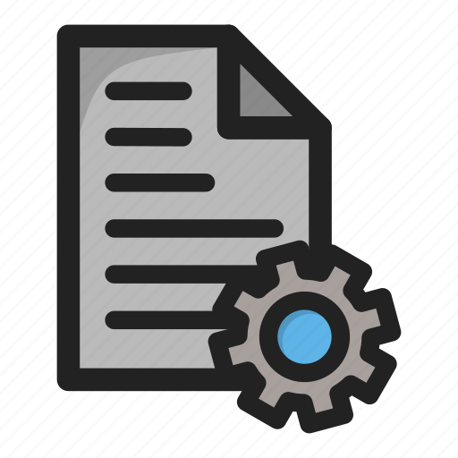 Document, file, paper, setting, settings, text, tools icon - Download on Iconfinder