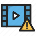 error, movie, play, video, warning