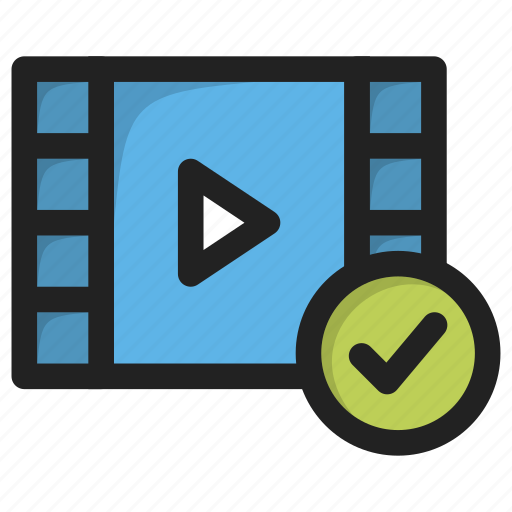 Accept, create, movie, new, tick, vide, yes icon - Download on Iconfinder