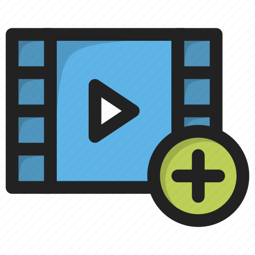Add, movie, new, play, player, plus, video icon - Download on Iconfinder
