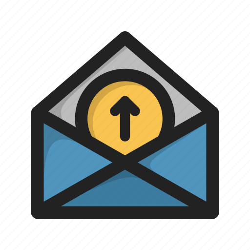 Arrow, attachment, envelope, letter, mail, up, upload icon - Download on Iconfinder