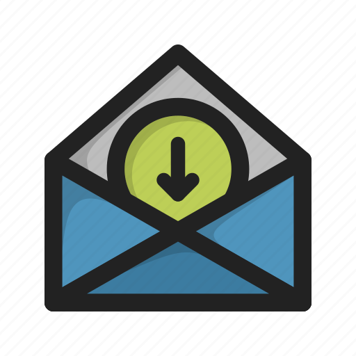 Attachment, download, downloads, envelope, letter, mail icon - Download on Iconfinder