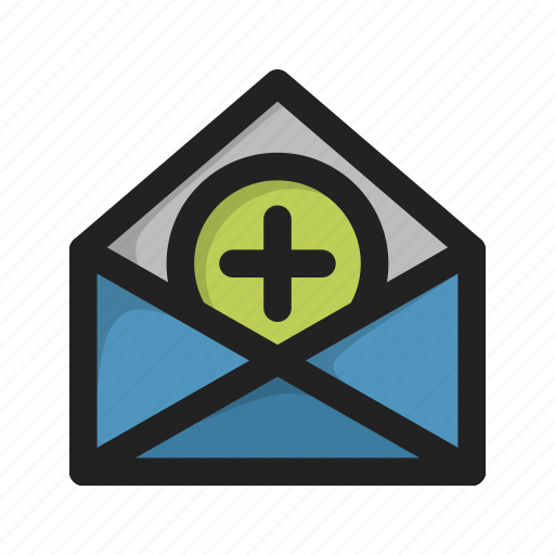Add, envelope, letter, mail, new, plus icon - Download on Iconfinder
