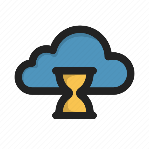 Clock, cloud, storage, time, wait icon - Download on Iconfinder