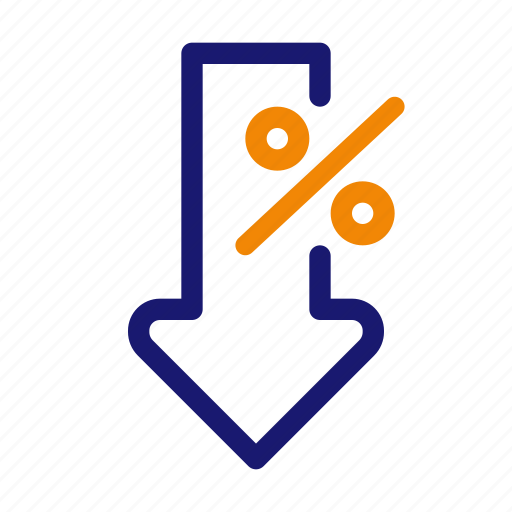 Business, down, finance, interest, money, percentage, rates icon - Download on Iconfinder
