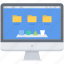computer, decktop, folder, interface, monitor, operating, system 
