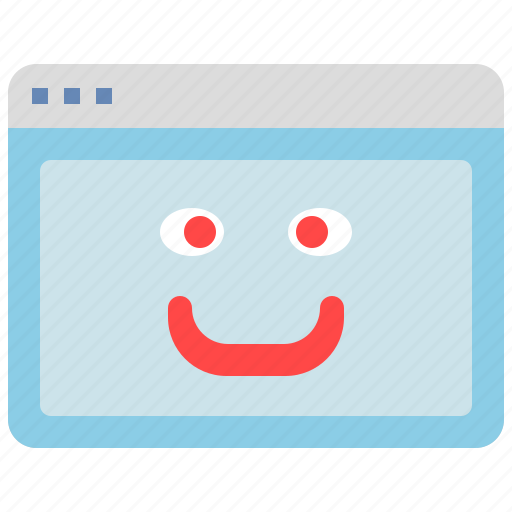 Browser, computer, happy, interface, window icon - Download on Iconfinder