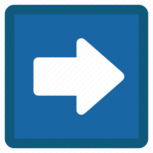 Arrow, blue, forward, right, square, next icon - Download on Iconfinder